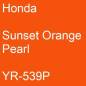 Preview: Honda, Sunset Orange Pearl, YR-539P.